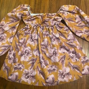 ASOS square neck smock mini dress